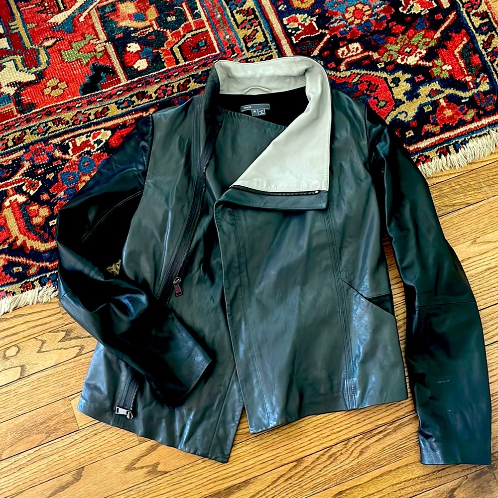 Vince Leather Jacket. Absolutely stunning piece. Size M.